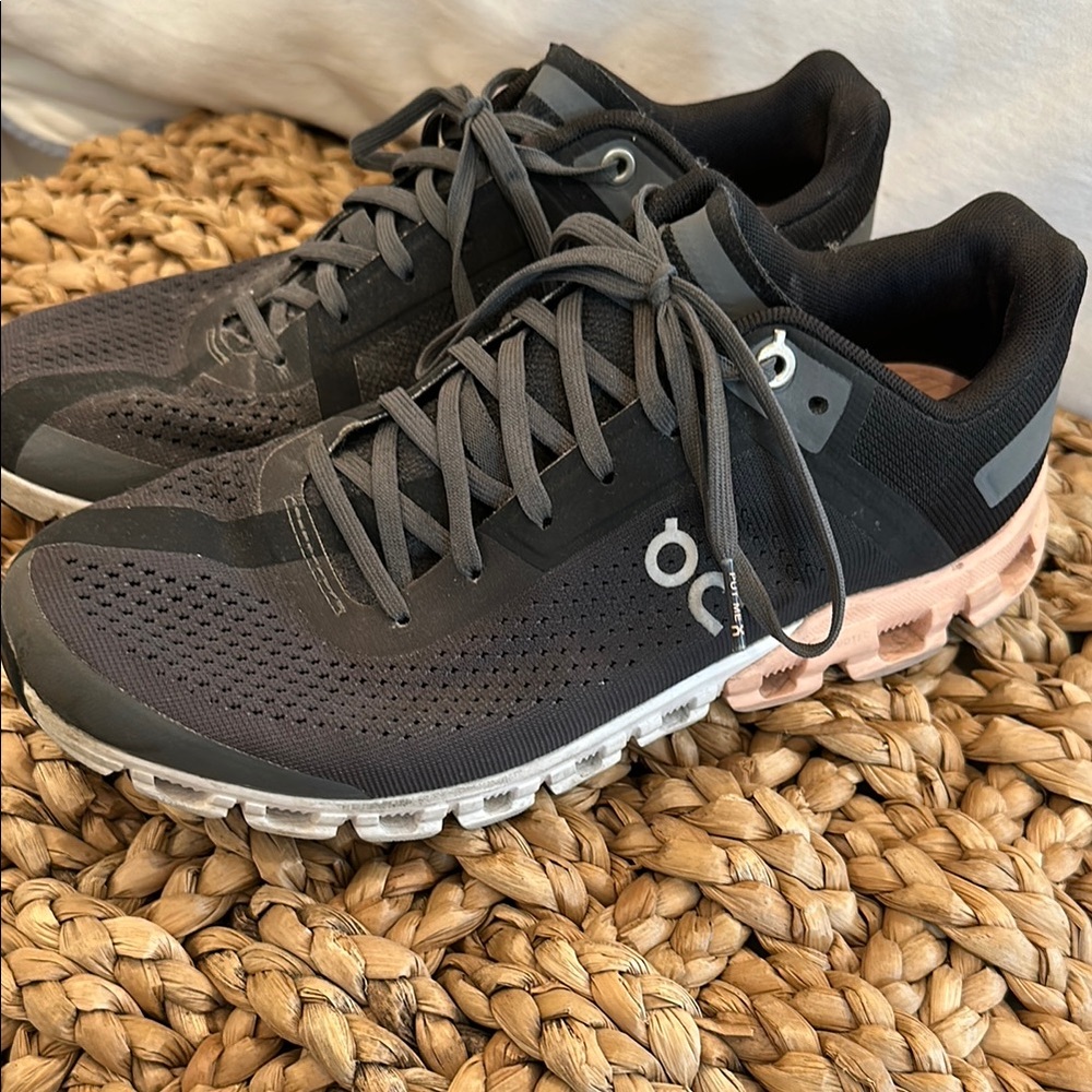 On Running Black and Pink Sneakers for Active Lifestyle